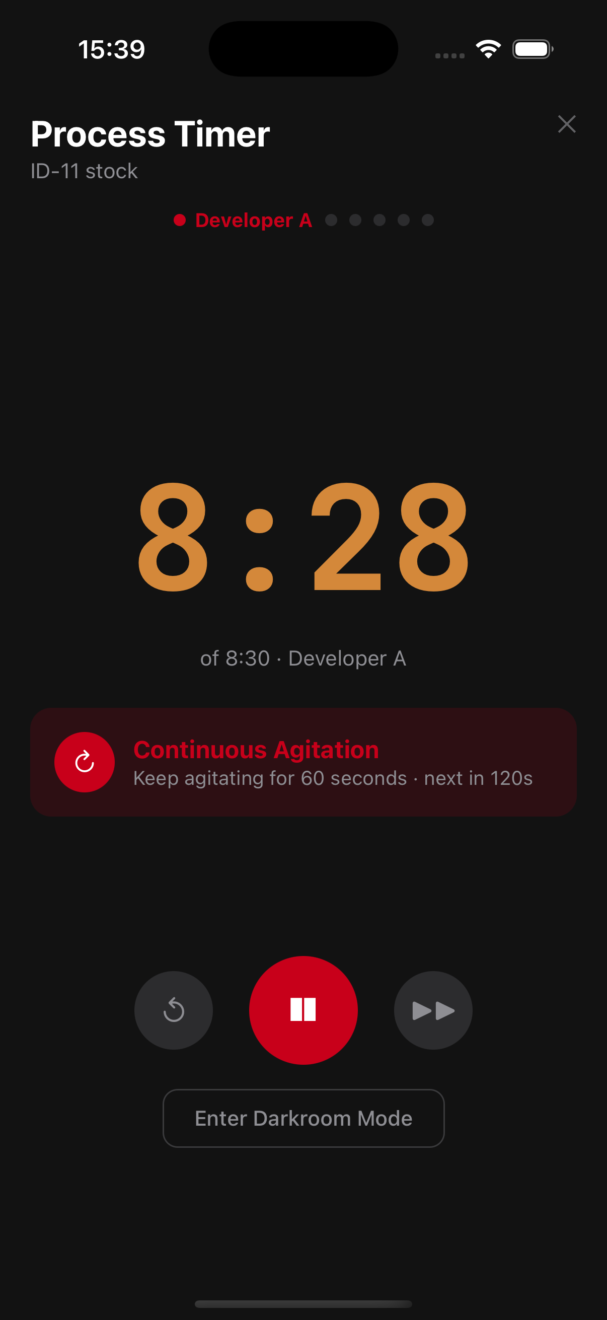 FilmLokr process timer with agitation alert